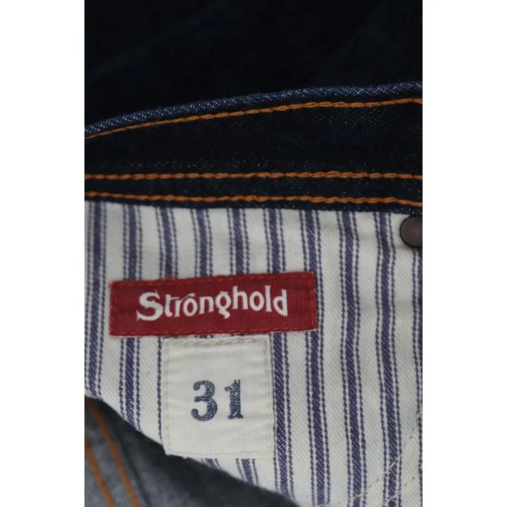 NWT Stronghold Jeans Mens 31 L36 Selvedge Denim Straight Leg Stretch Blue Rinsed